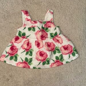 Janie and Jack Pink Floral Peplum Top